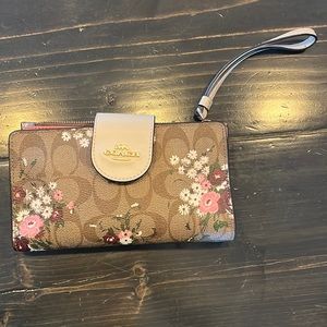 Floral Coach wristlet